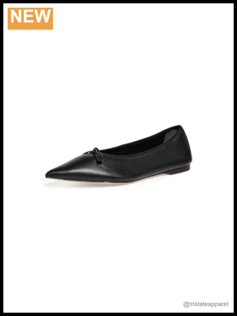 Leather Pointed Toe Flats Cushioned Slip-On Formal Shoes